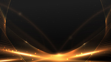 Abstract elegant wavy gold lines on black background with gold lighting effect sparkle iStock-1454619394.jpg_resized.jpg
